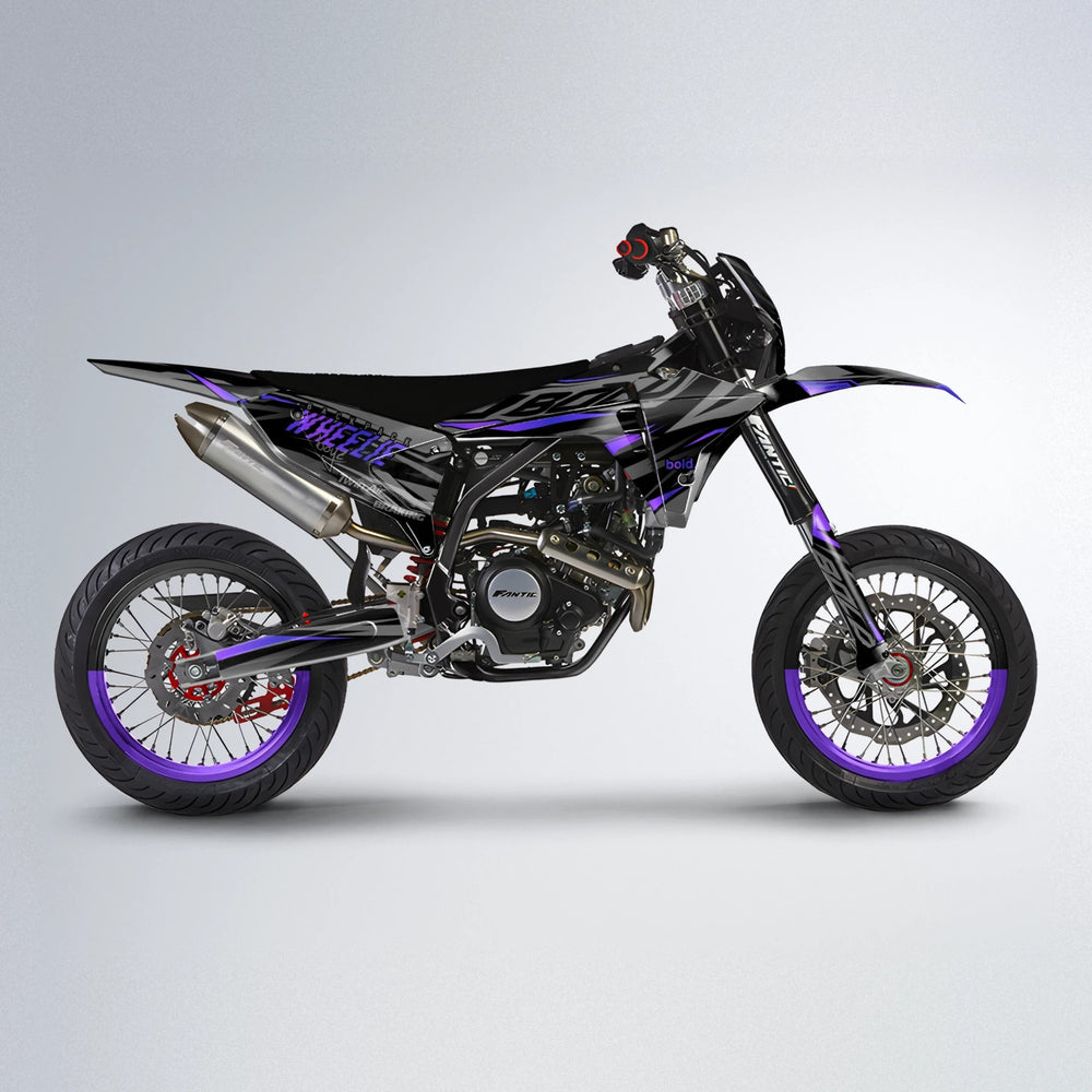 RETAIN Fantic supermoto graphics kit in Purple