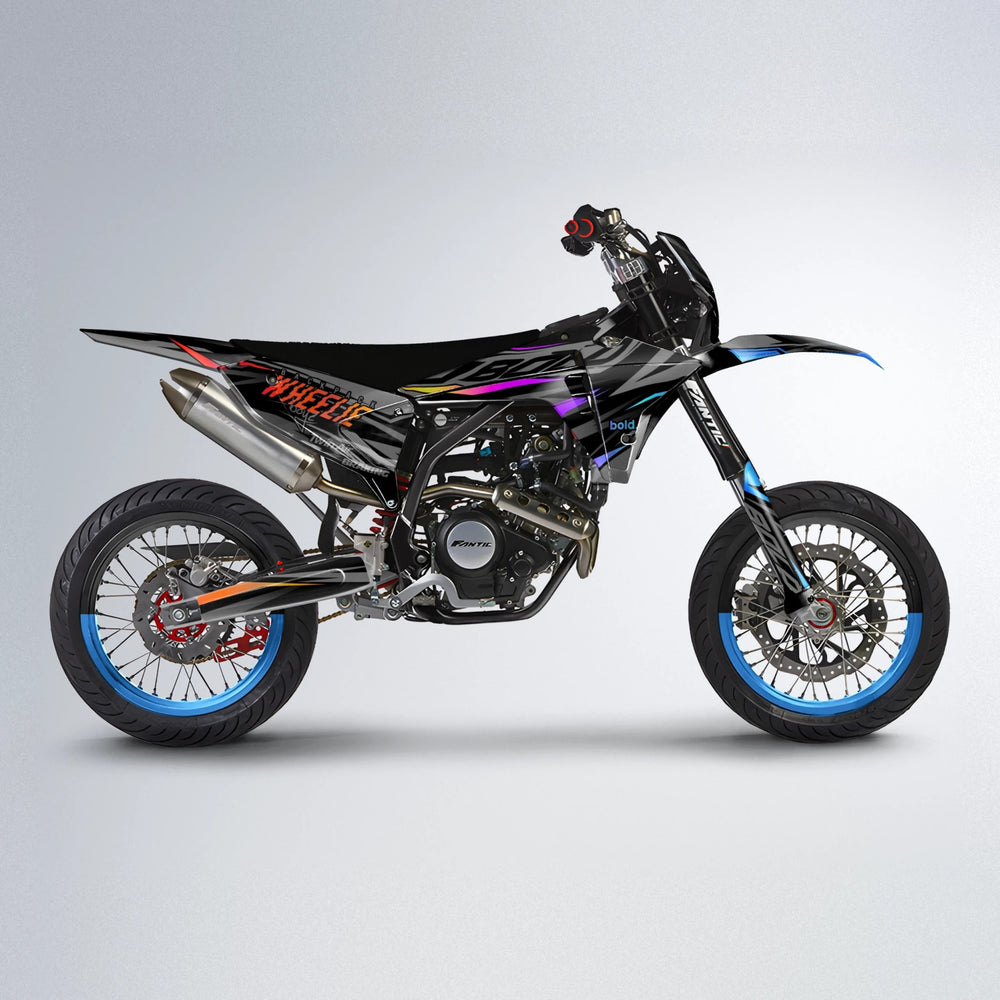 RETAIN Fantic supermoto graphics kit in Sunset Fade