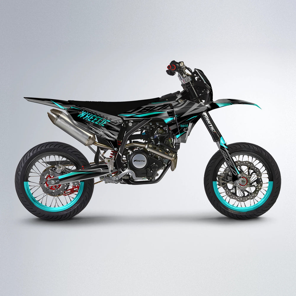 RETAIN Fantic supermoto graphics kit in Teal