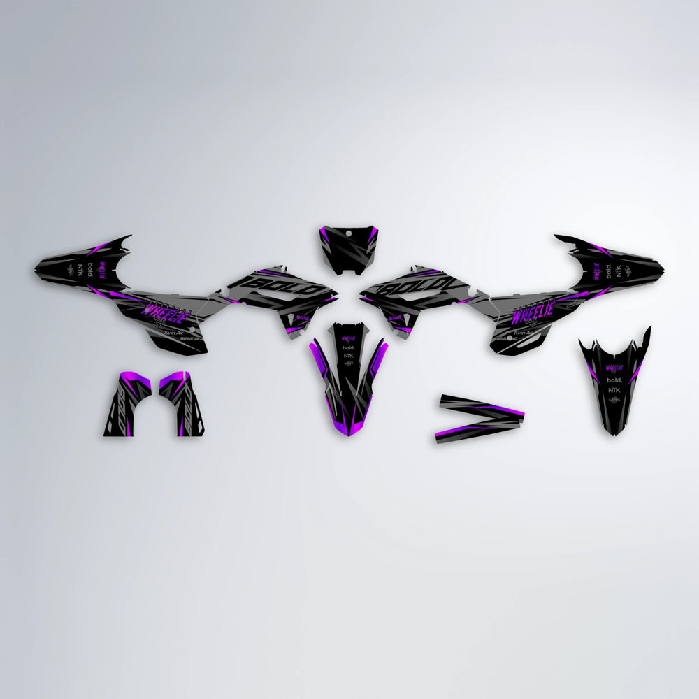RETAIN Honda graphics kit parts layout in Custom Colour