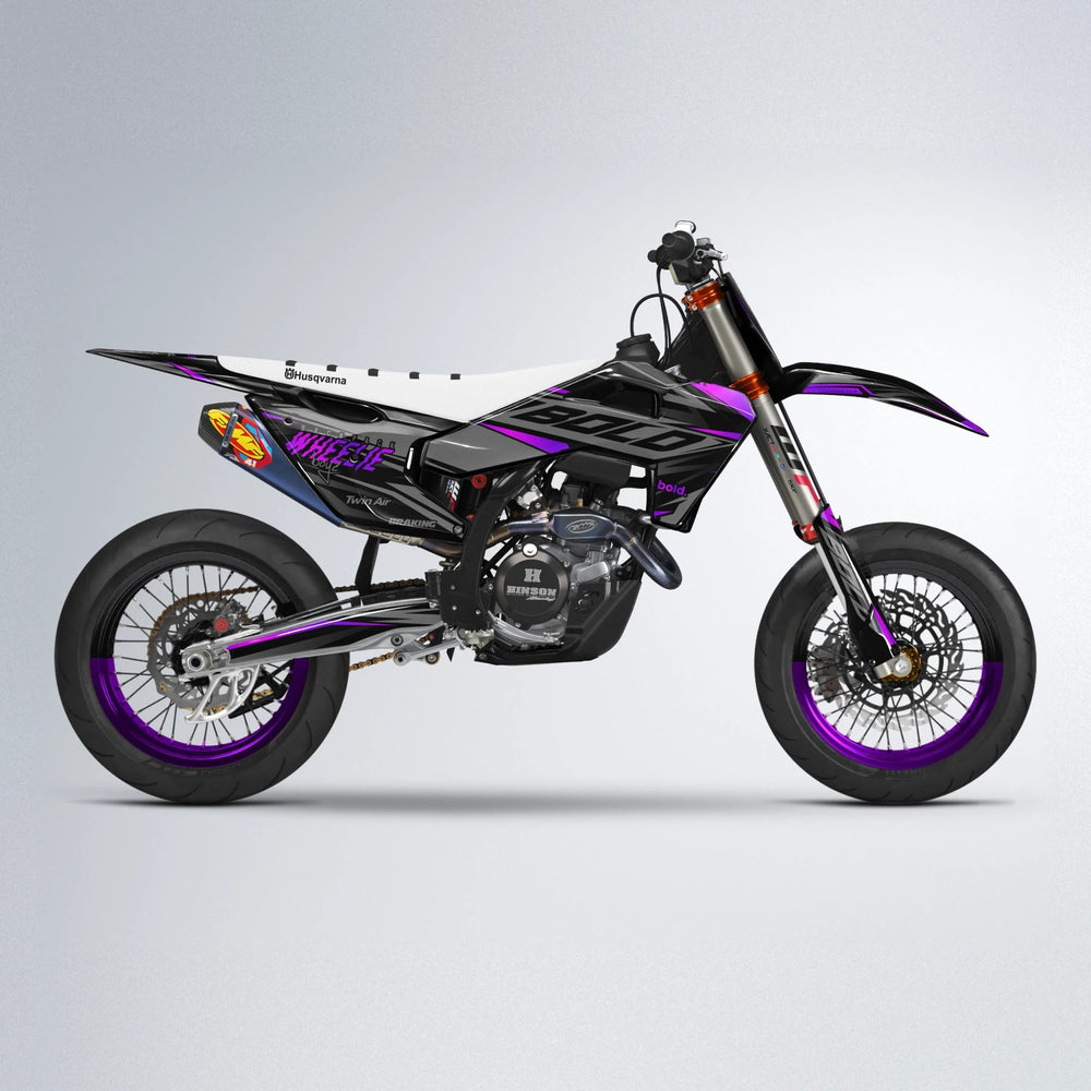 RETAIN Husqvarna FE/TE supermoto graphics kit in Custom Colour