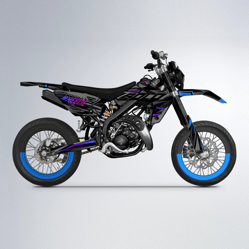 RETAIN Rieju MRT supermoto graphics kit in Blue Purple Fade