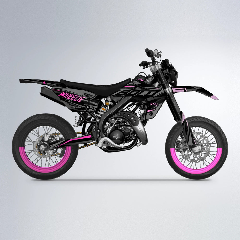 RETAIN Rieju MRT supermoto graphics kit in Flamingo