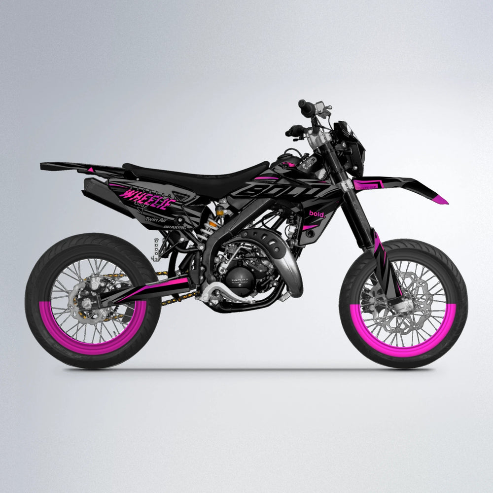 RETAIN Rieju MRT supermoto graphics kit in Pink