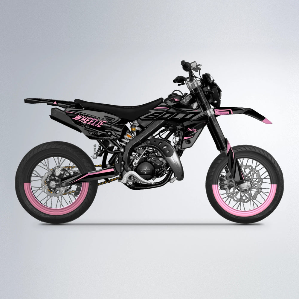 RETAIN Rieju MRT supermoto graphics kit in Sakura Pink