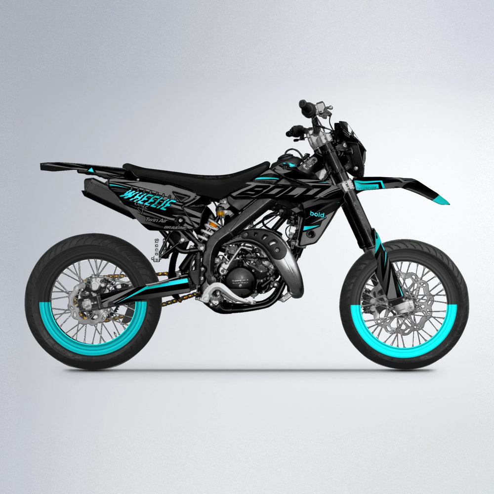 RETAIN Rieju MRT supermoto graphics kit in Teal