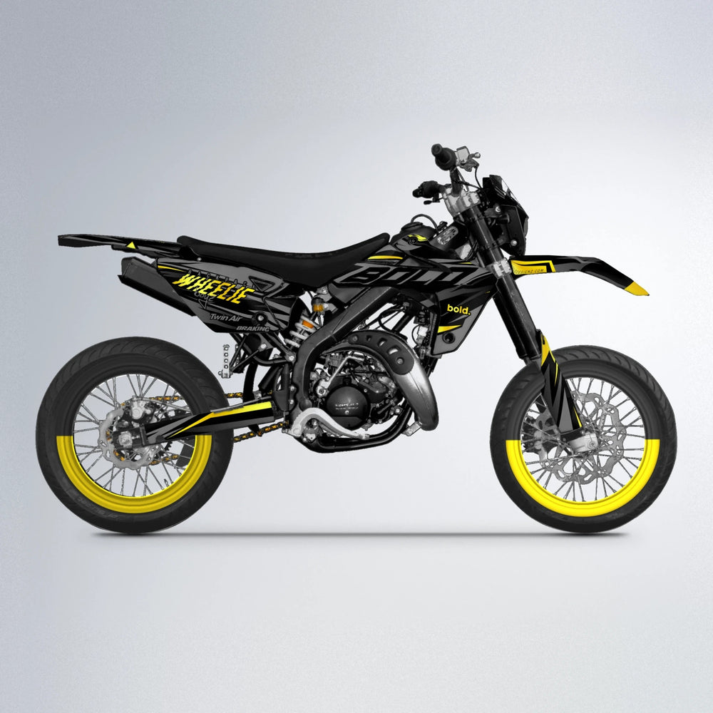 RETAIN Rieju MRT supermoto graphics kit in Yellow