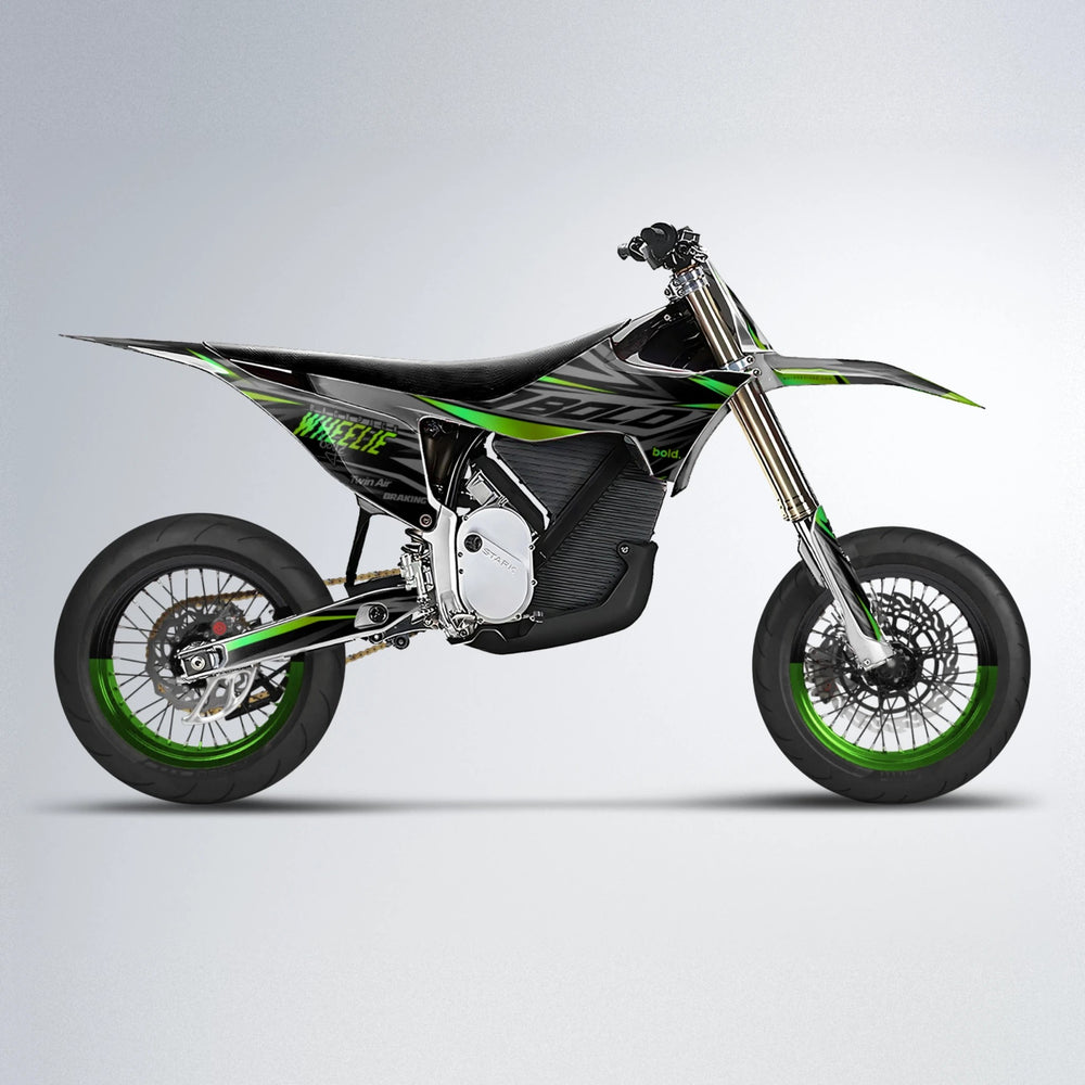 RETAIN Stark Varg SM supermoto graphics kit in Green