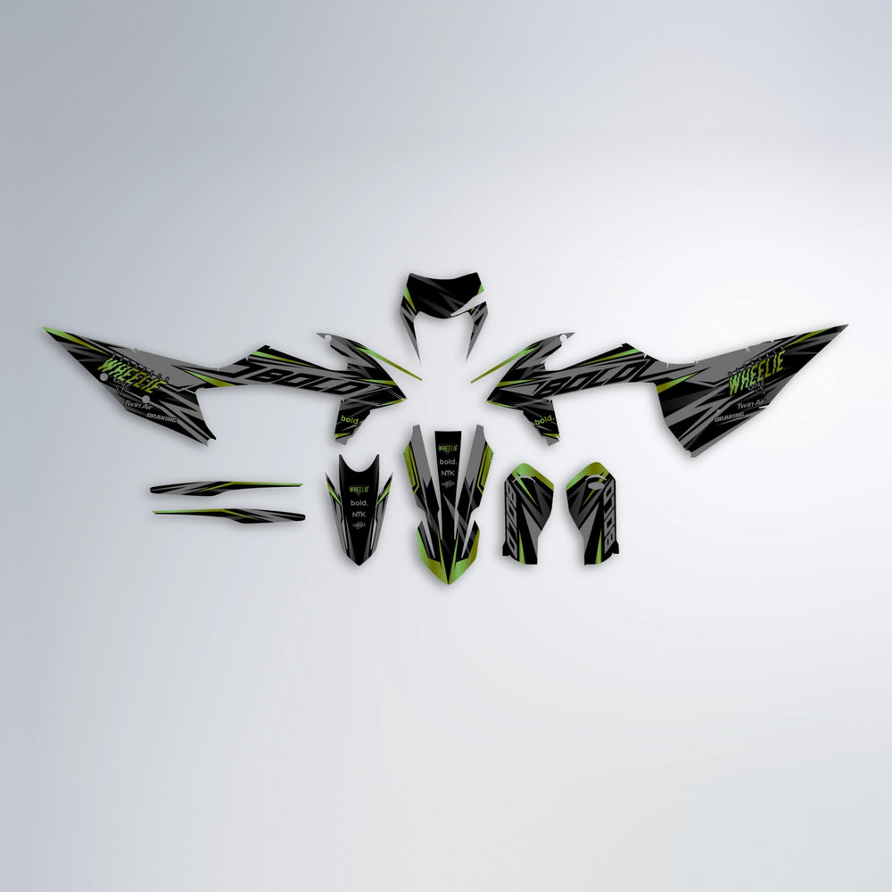 RETAIN graphics kit parts layout in Olive