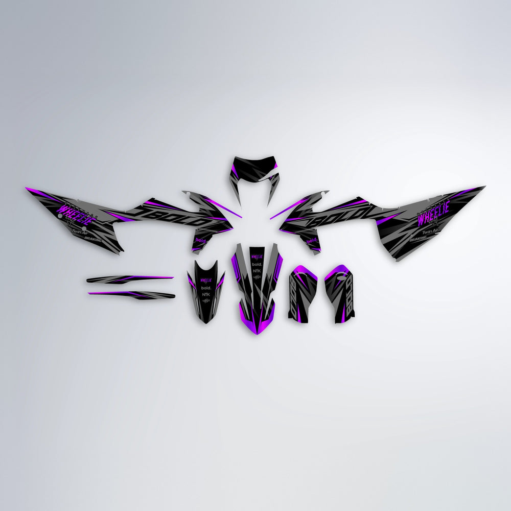 RETAIN graphics kit parts layout in Purple
