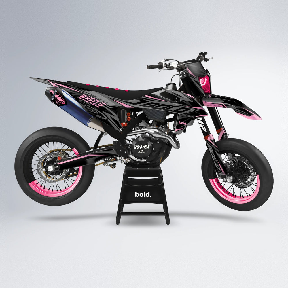 RETAIN supermoto graphics kit in Sakura Pink