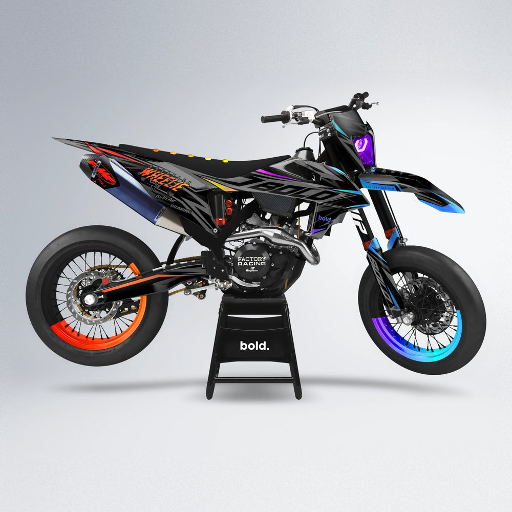 RETAIN supermoto graphics kit in Sunset Fade