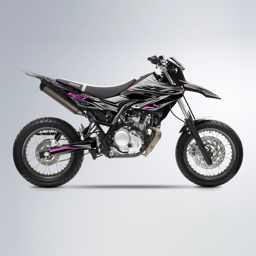 RETAIN Yamaha WR 125X supermoto graphics kit in Flamingo