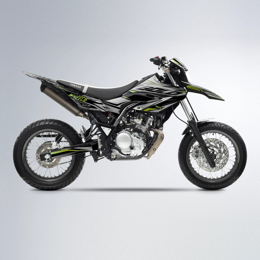 RETAIN Yamaha WR 125X supermoto graphics kit in Olive