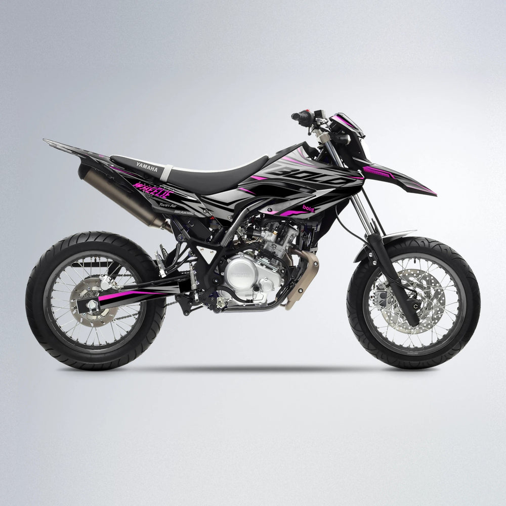 RETAIN Yamaha WR 125X supermoto graphics kit in Pink