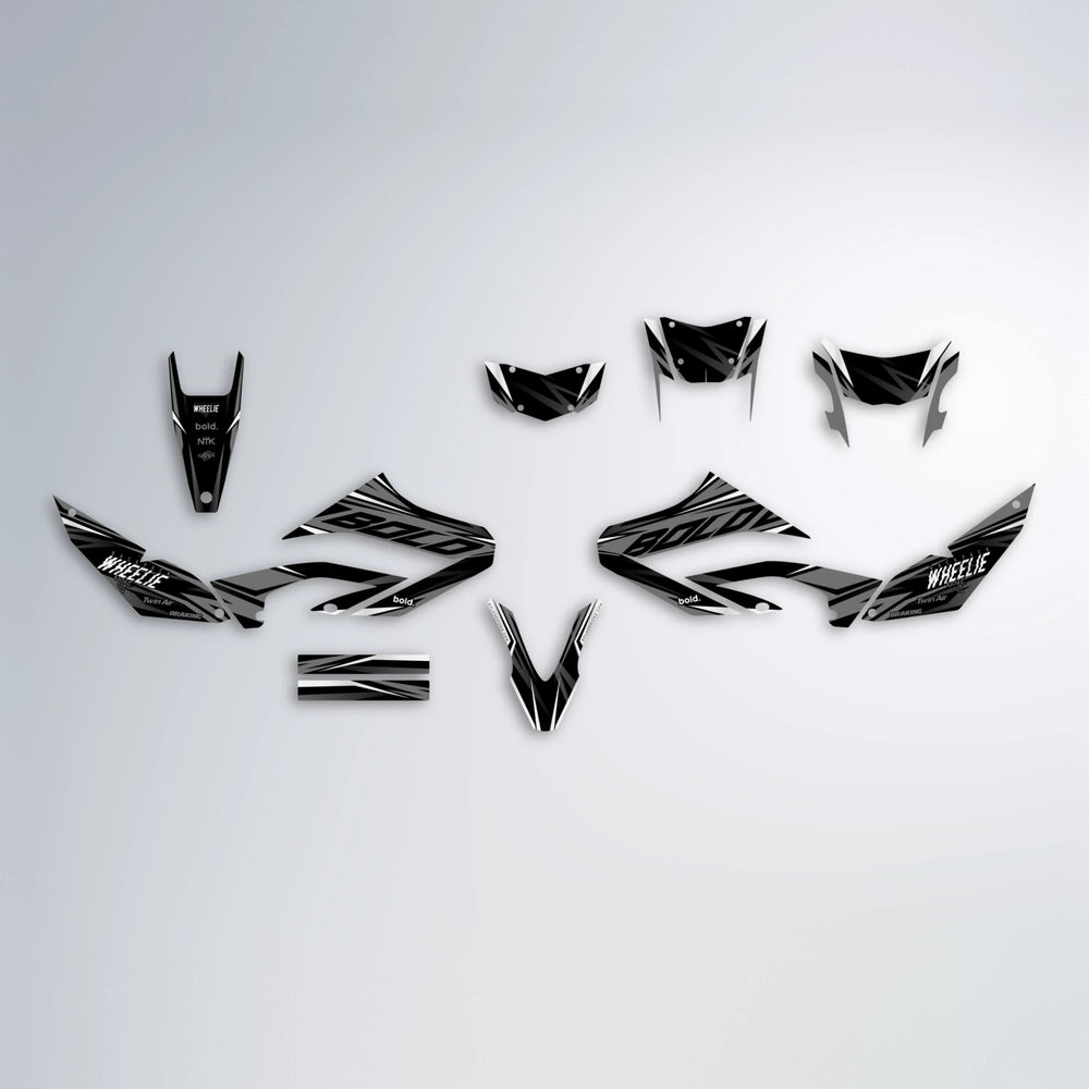 RETAIN Yamaha WR 125X graphics kit parts layout in White