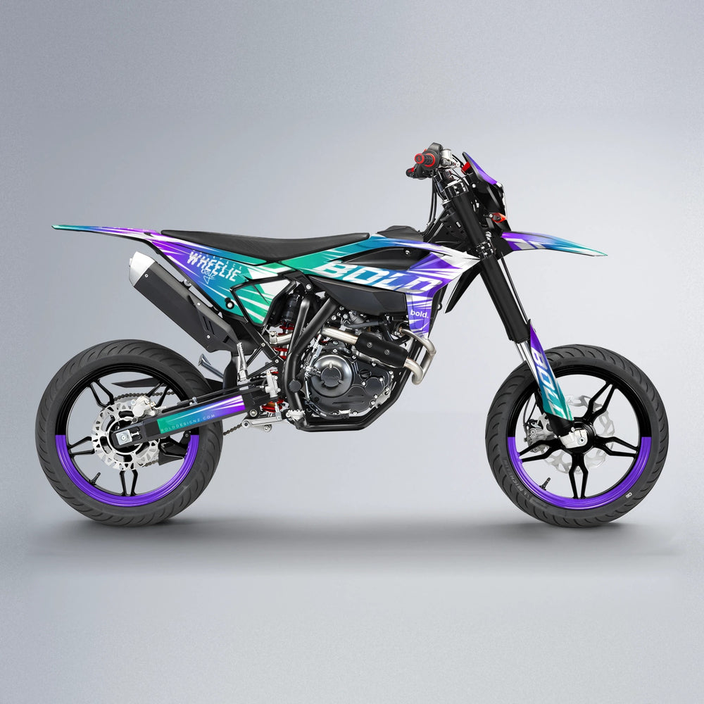 RETRO Beta supermoto graphics kit in Purple