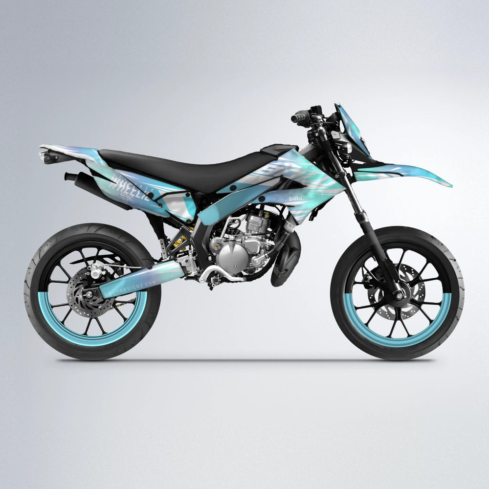 RETRO Derbi Senda supermoto graphics kit in Mint