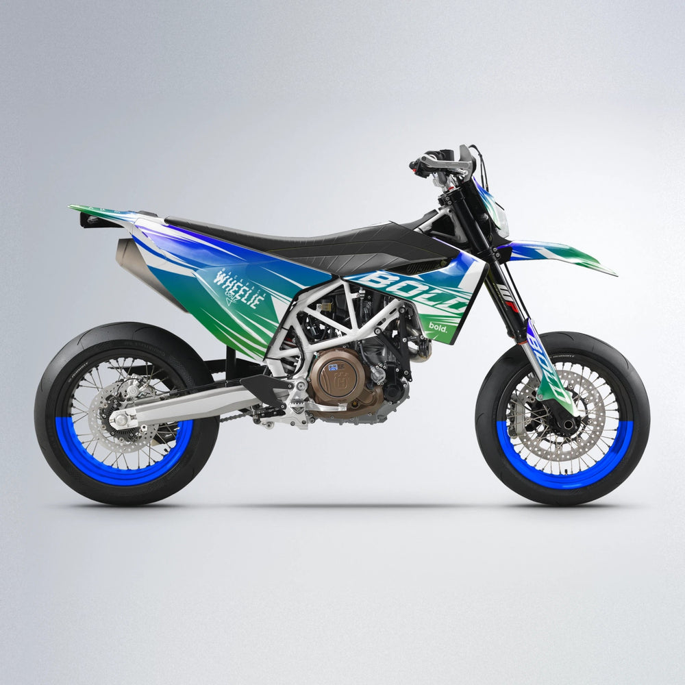 RETRO Husqvarna 701 supermoto graphics kit in Blue