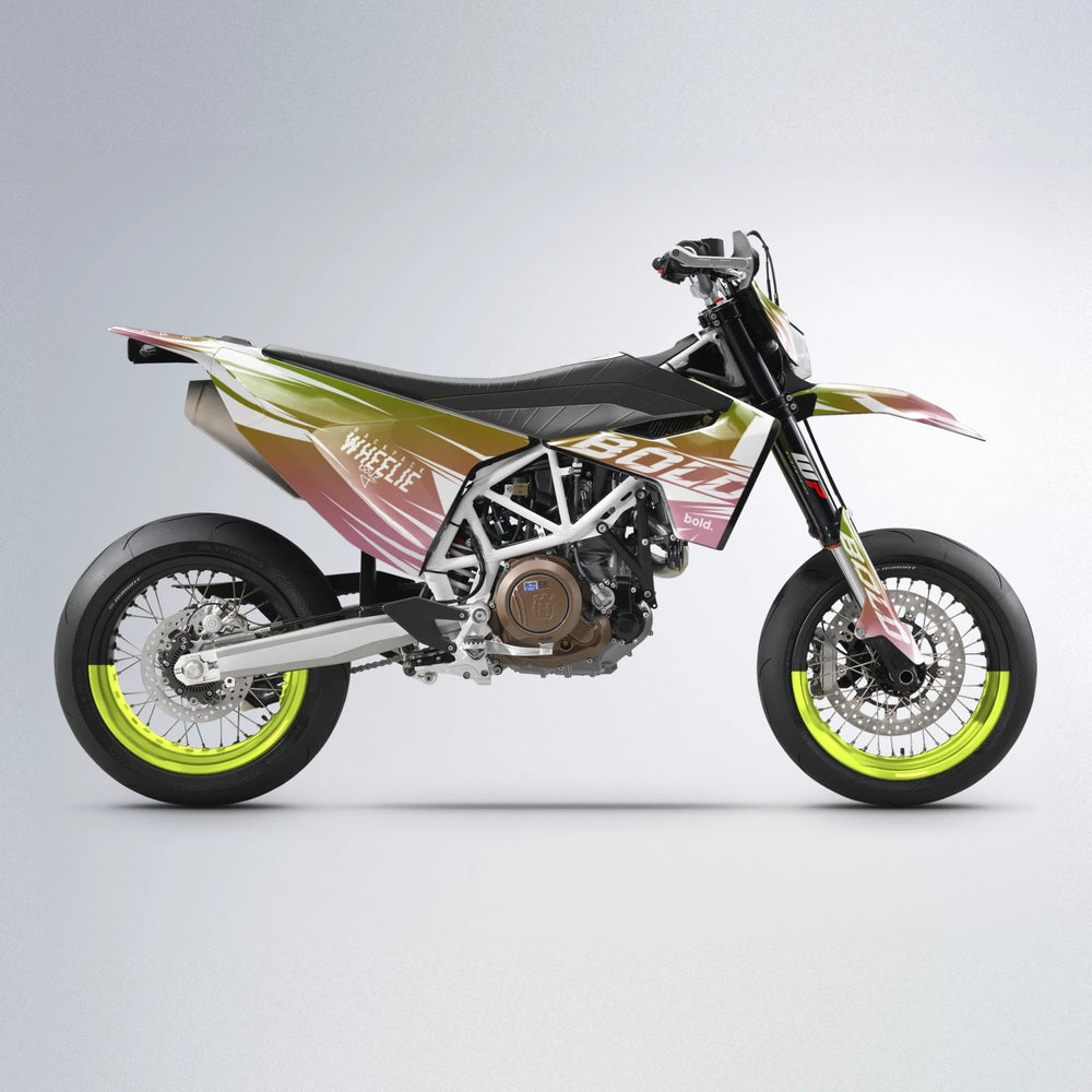 RETRO Husqvarna 701 supermoto graphics kit in Olive
