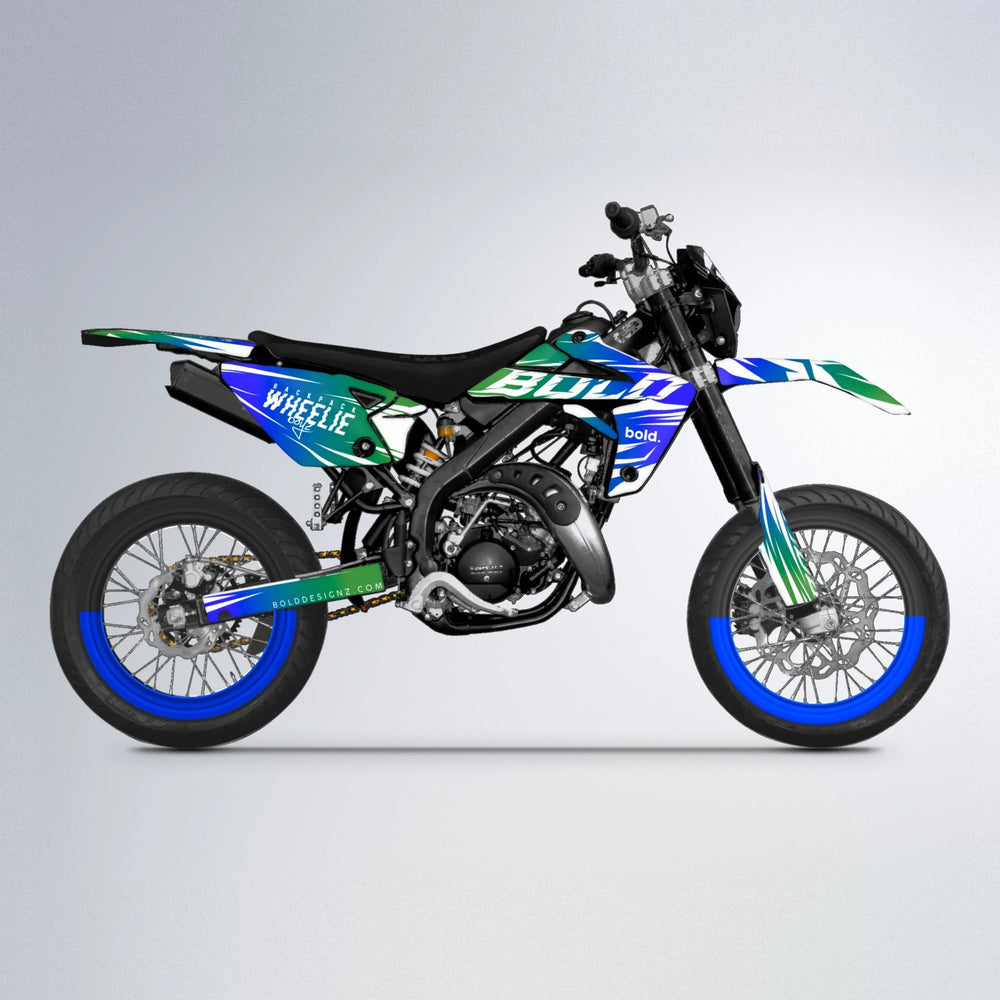 RETRO Rieju MRT supermoto graphics kit in Blue