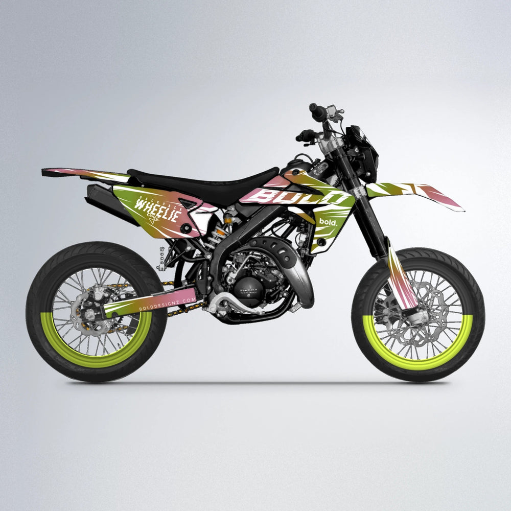 RETRO Rieju MRT supermoto graphics kit in Olive