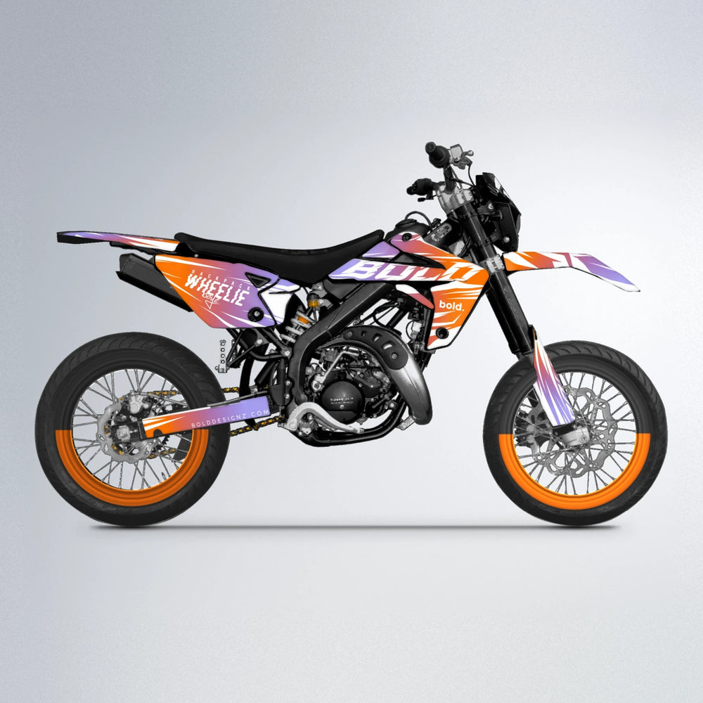 RETRO Rieju MRT supermoto graphics kit in Orange