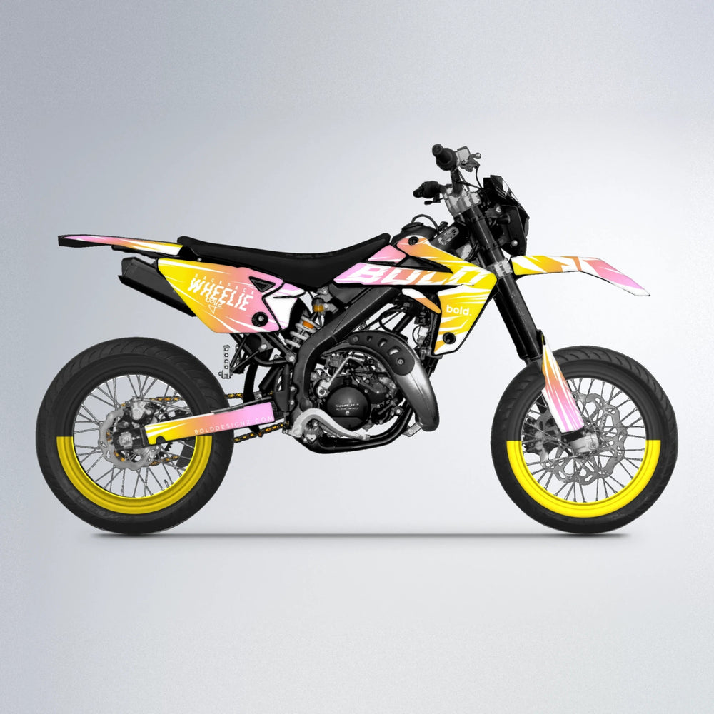RETRO Rieju MRT supermoto graphics kit in Yellow