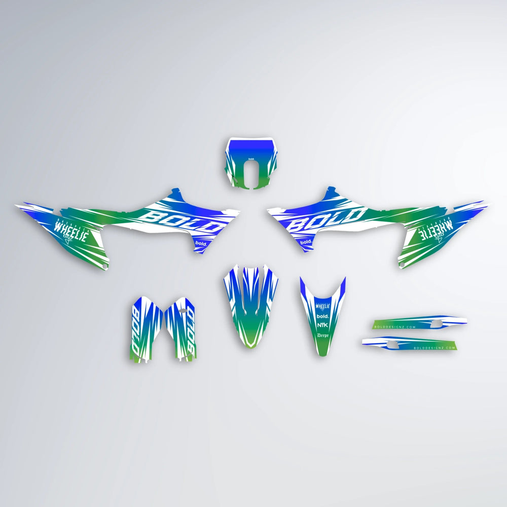 RETRO Stark Varg SM graphics kit parts layout in Blue
