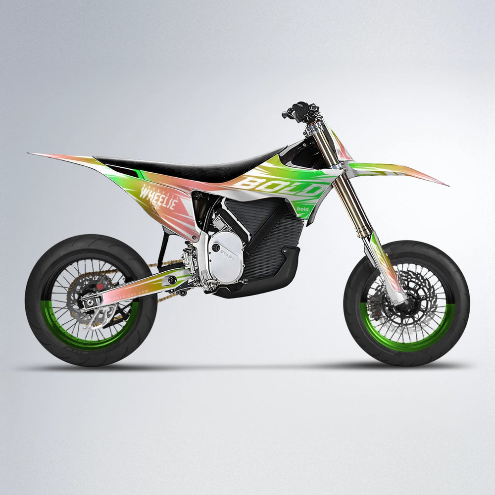 RETRO Stark Varg SM supermoto graphics kit in Green