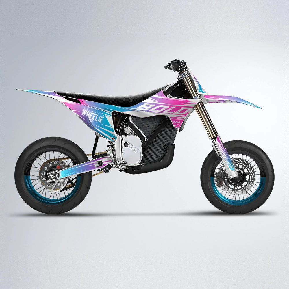 RETRO Stark Varg SM supermoto graphics kit in Pink