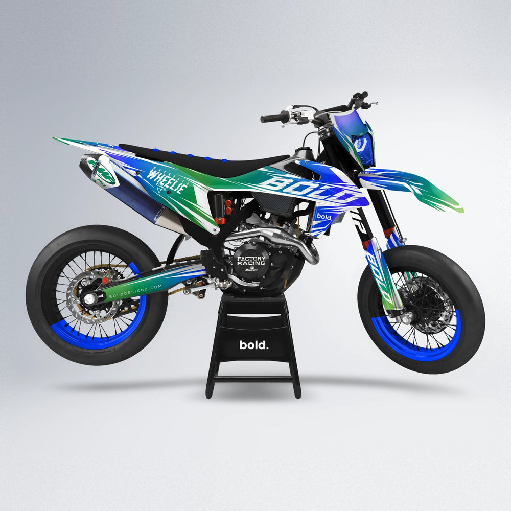 RETRO supermoto graphics kit in Blue