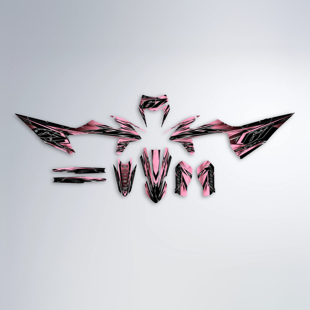 RIOT graphics kit parts layout in Sakura Pink