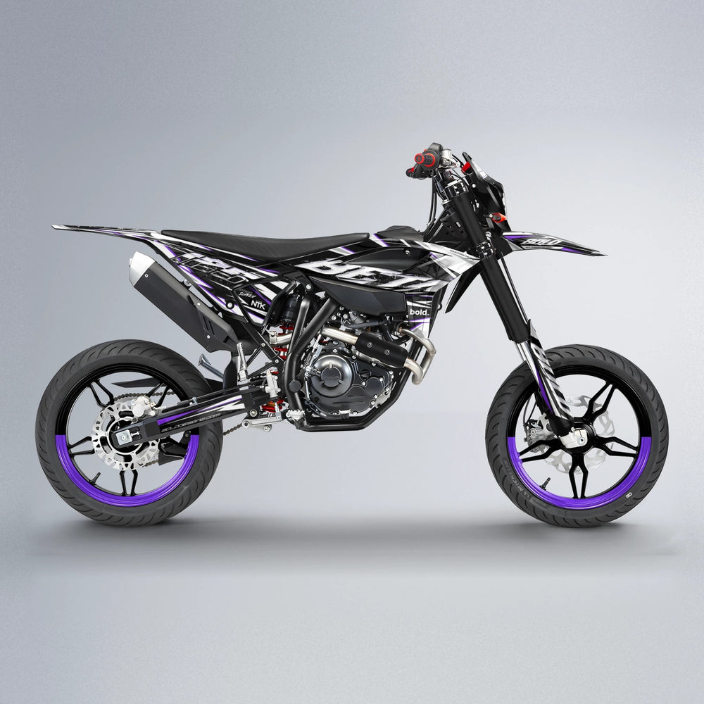 ROGUE Beta supermoto graphics kit in Purple