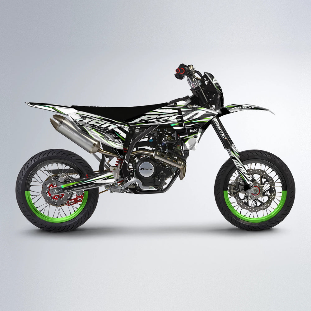 ROGUE Fantic supermoto graphics kit in Green