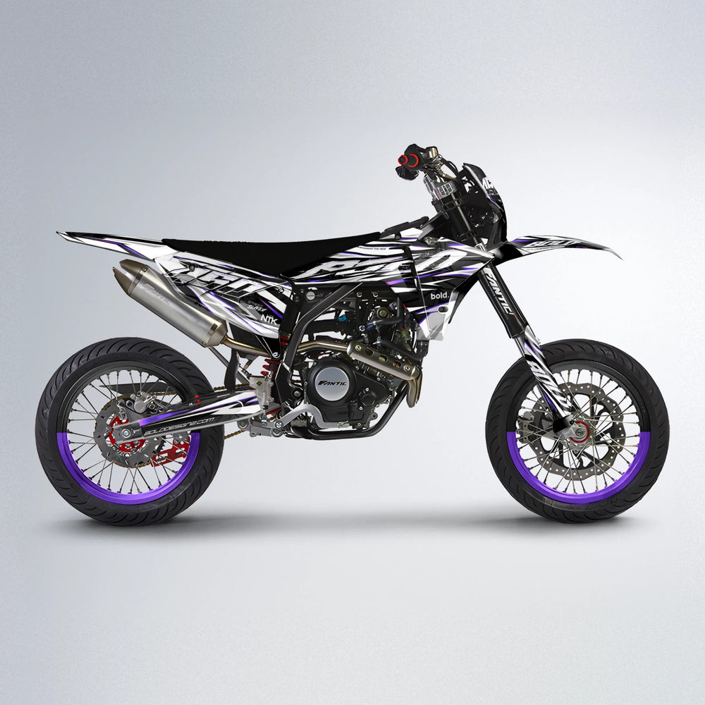 ROGUE Fantic supermoto graphics kit in Purple