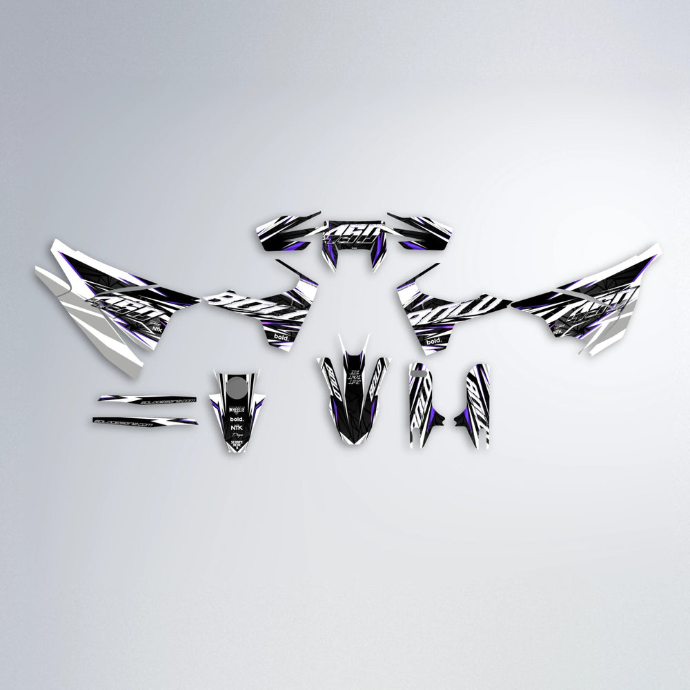 ROGUE Husqvarna 701 graphics kit parts layout in Purple