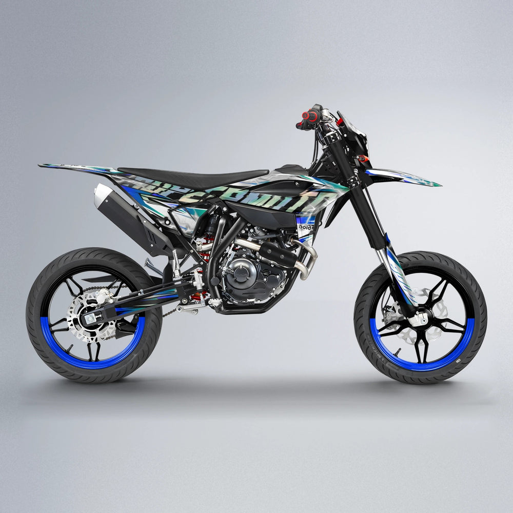 ROPAS72 Beta supermoto graphics kit in Blue