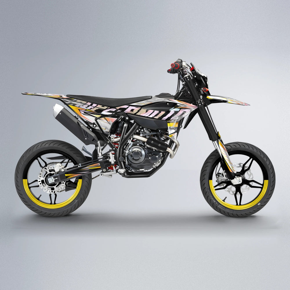 ROPAS72 Beta supermoto graphics kit in Yellow