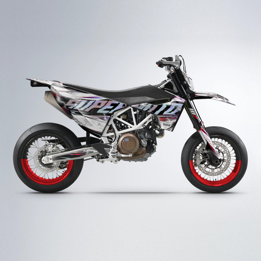 ROPAS72 Husqvarna 701 supermoto graphics kit in Black & Red