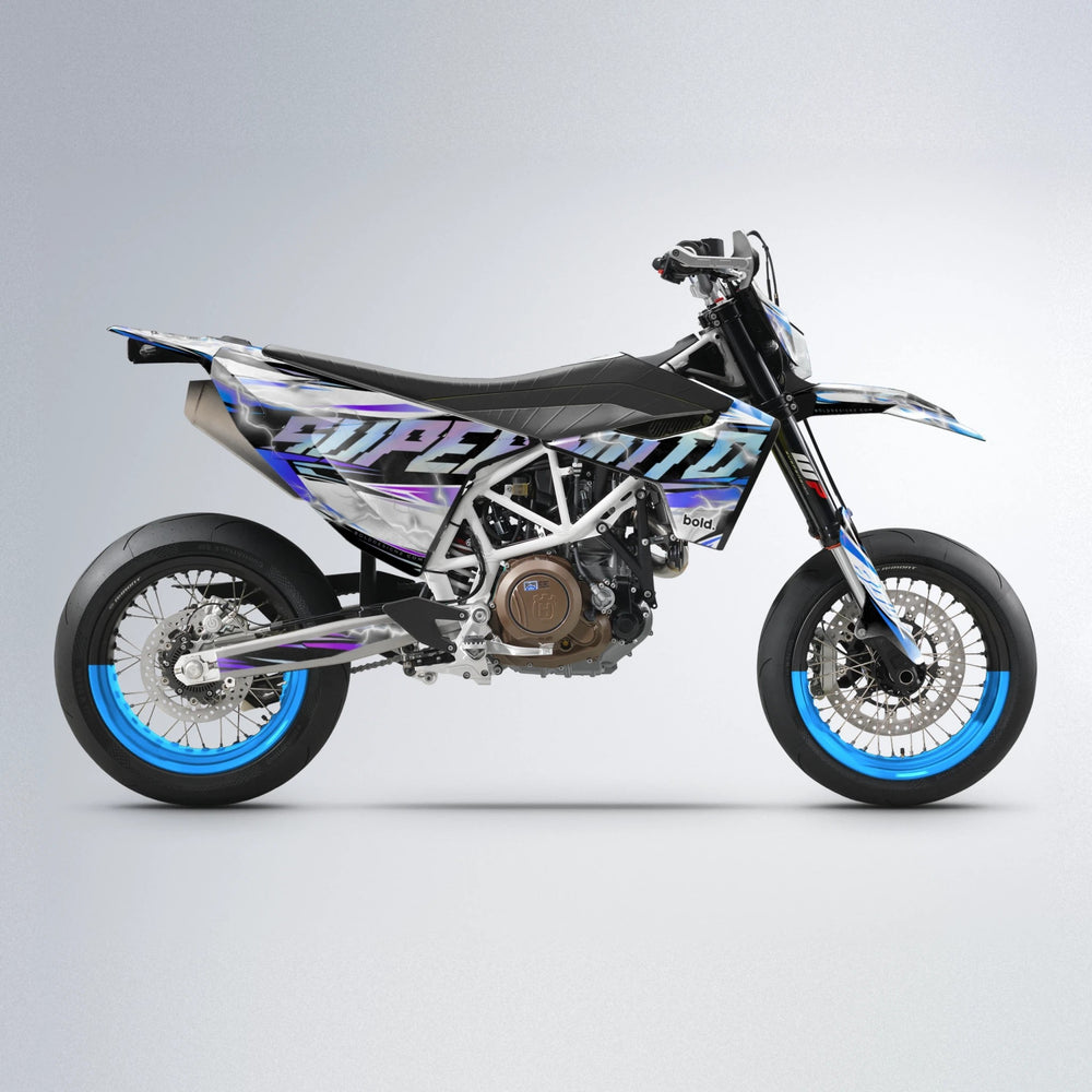 ROPAS72 Husqvarna 701 supermoto graphics kit in Blue Purple Fade