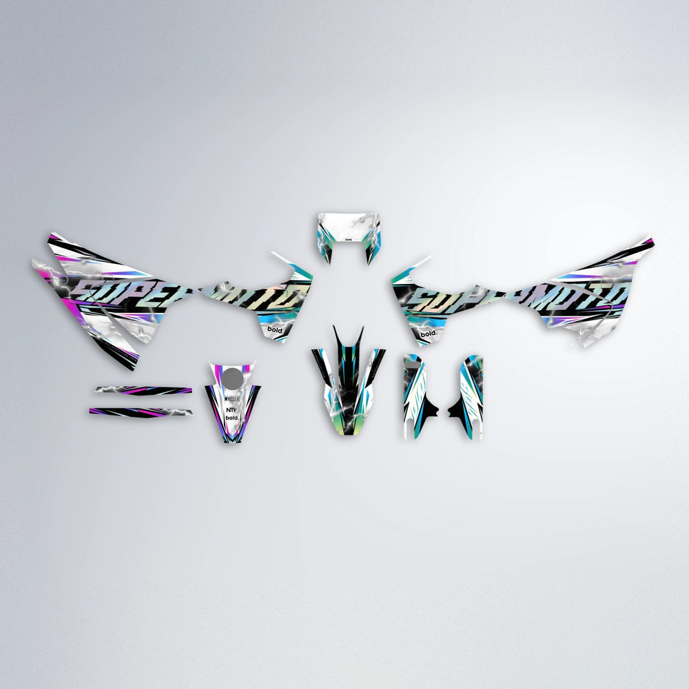 ROPAS72 Husqvarna 701 graphics kit parts layout in Pink & Light Blue