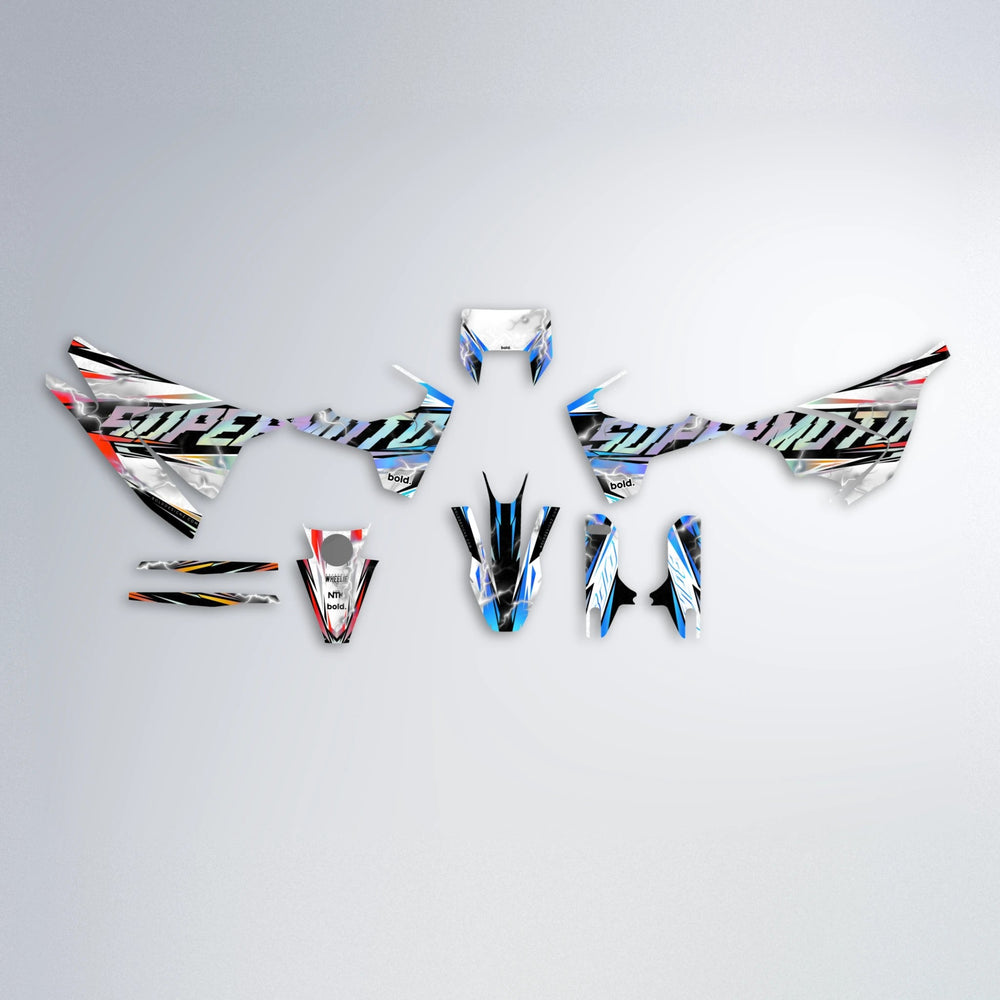ROPAS72 Husqvarna 701 graphics kit parts layout in Sunset Fade