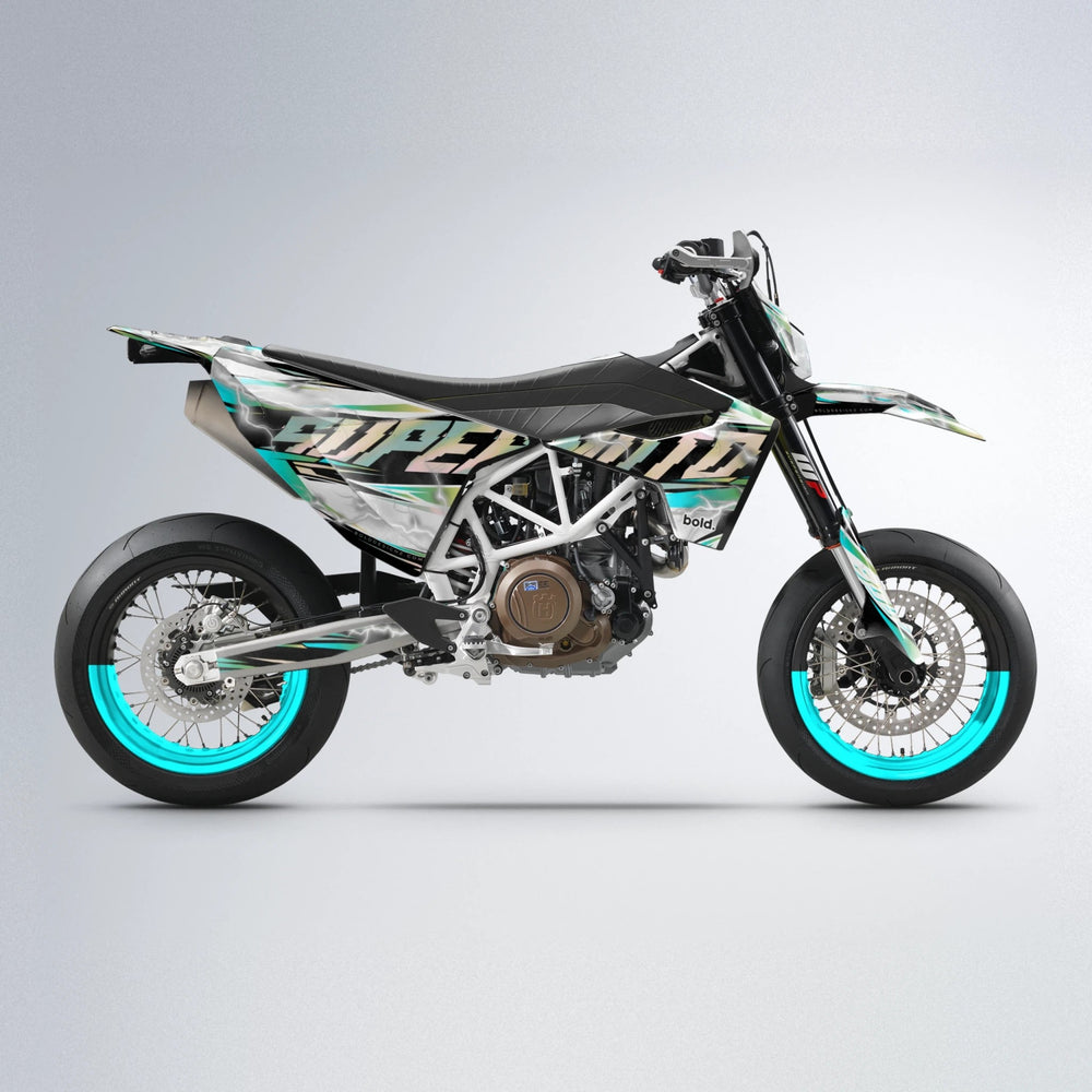 ROPAS72 Husqvarna 701 supermoto graphics kit in Teal