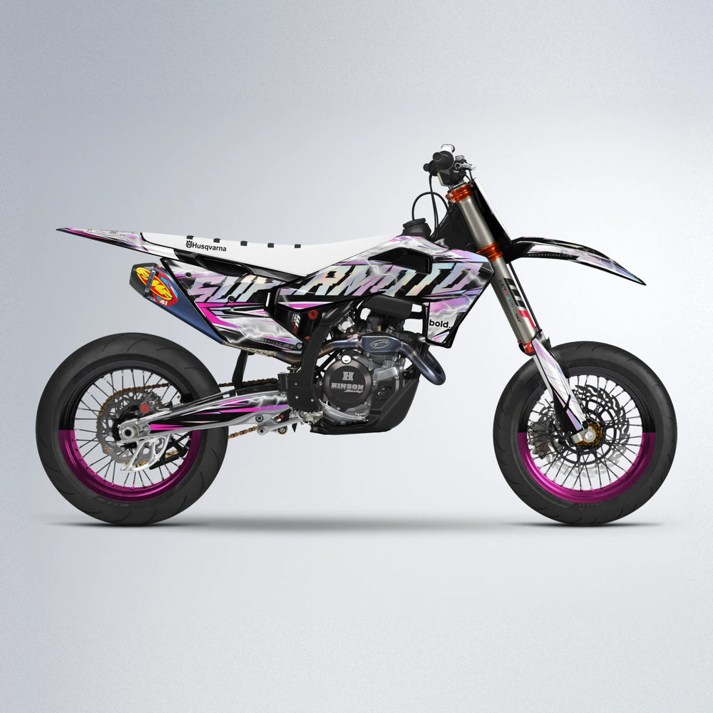 ROPAS72 Husqvarna FE/TE supermoto graphics kit in Flamingo
