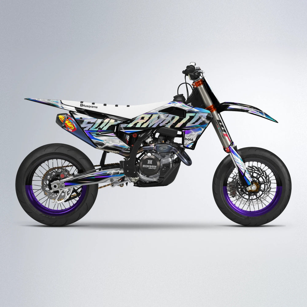 ROPAS72 Husqvarna FE/TE supermoto graphics kit in Purple