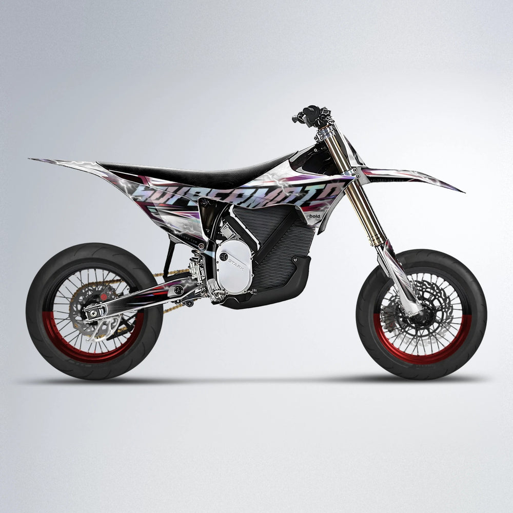 ROPAS72 Stark Varg SM supermoto graphics kit in Black & Red