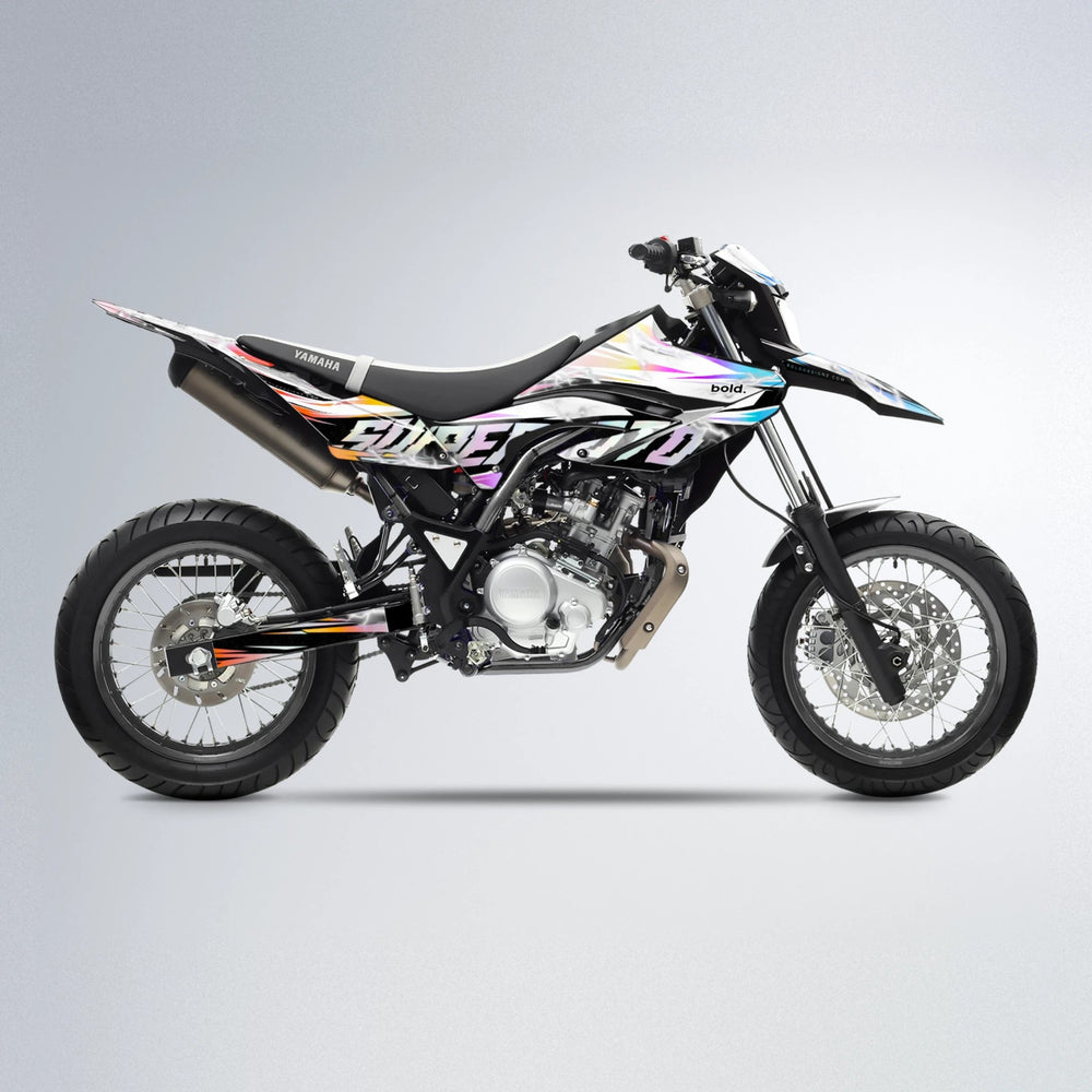 ROPAS72 Yamaha WR 125X supermoto graphics kit in Sunset Fade