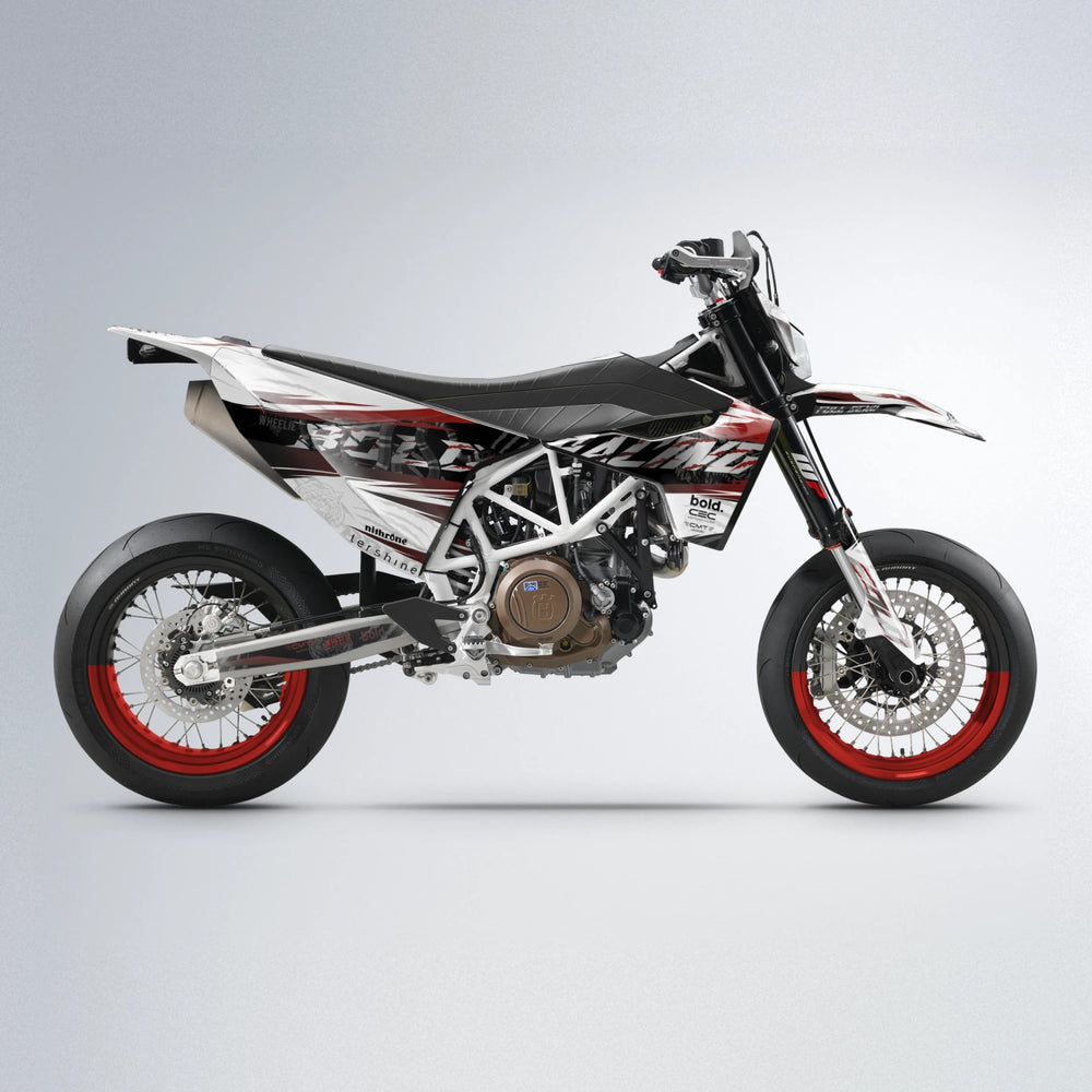ROSEN Husqvarna 701 supermoto graphics kit in Black & Red