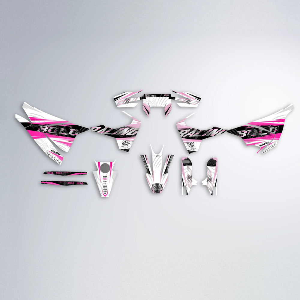 ROSEN Husqvarna 701 graphics kit parts layout in Flamingo